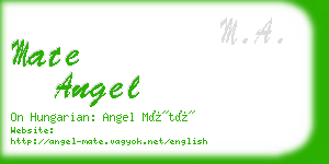 mate angel business card